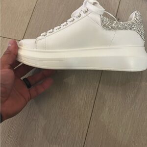 Steven By Steve Madden White Sneakers with Silver Details